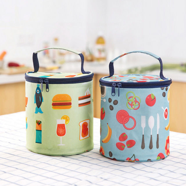 Kundenspezifischer Logo Zipper Food Shoulder Ice isolierte Mittagessen-wasserdichtes Polyester-Kühltasche-Ansicht larg 0