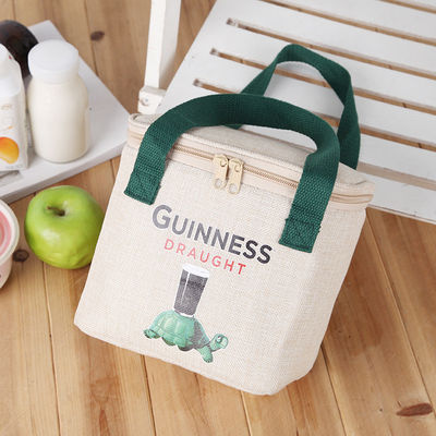 PE Foam Aluminum Foil Lunch Picnic Jute Cooler Bag